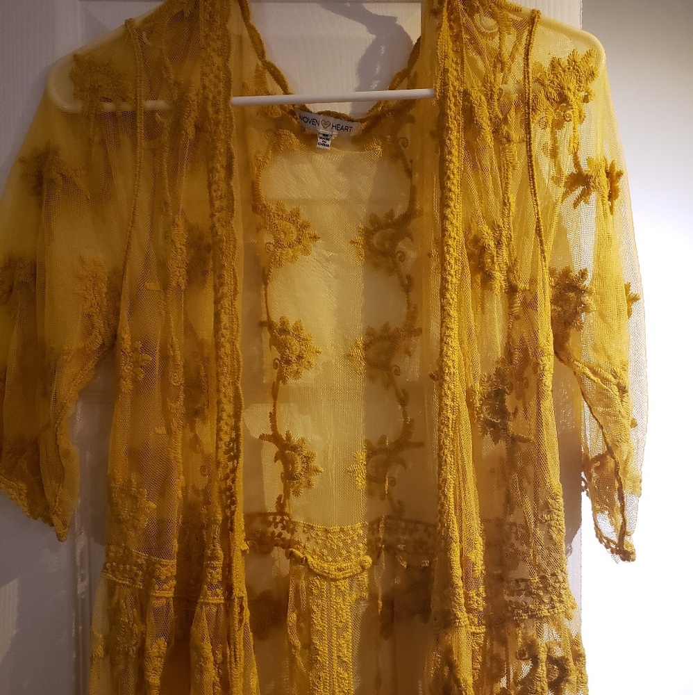 Lace long cardigan